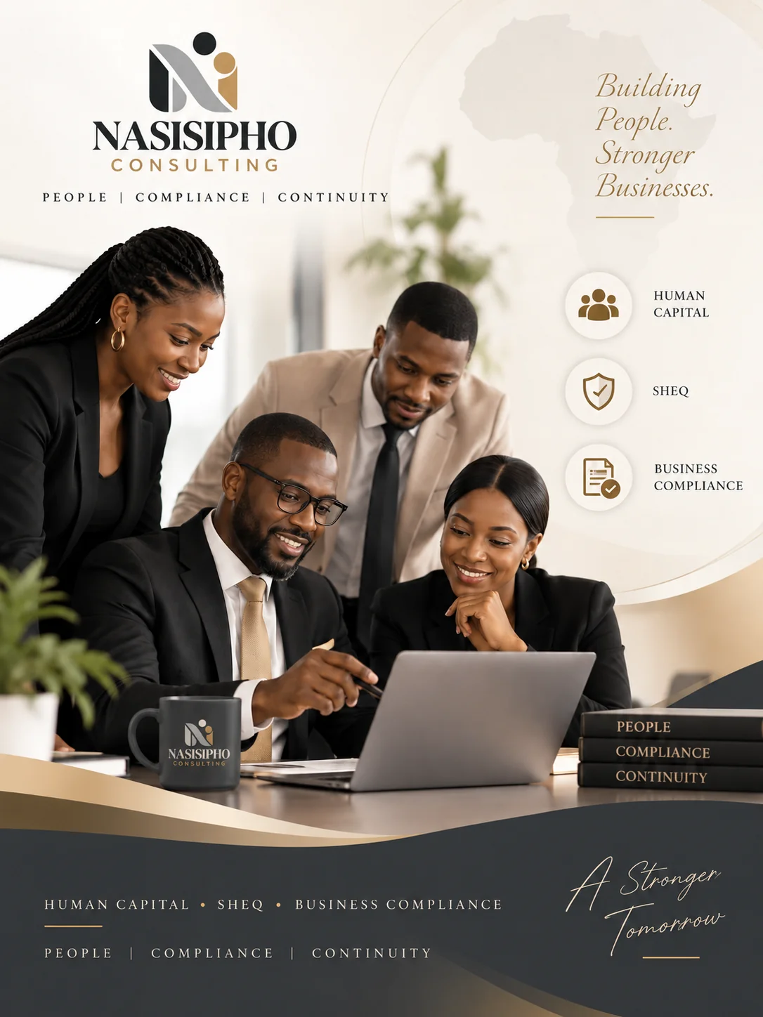 Human resources team collaborating in modern workplace environment